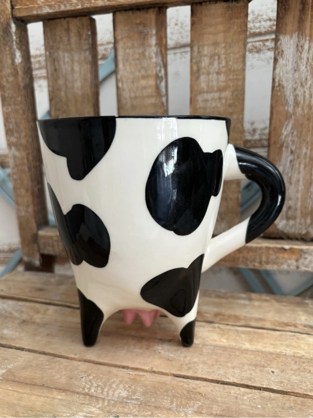 Ceramic Cow w/ Pink Udders Coffee Mug NEW!